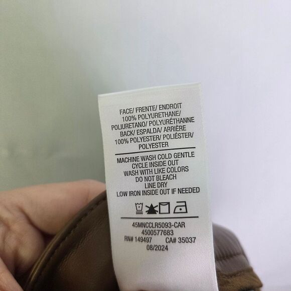 Joe's Jeans Faux Leather Wide Leg Pants Brown Size 33 - Picture 8 of 8